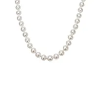 14K Yellow Gold & 9MM-11MM White Cultured South Sea Pearl Strand Necklace - 18-Inch