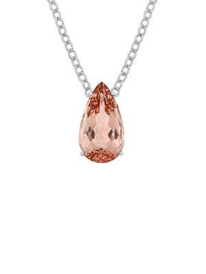 morganite solitaire necklace