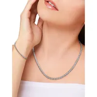 2-Piece Sterling Silver & 1.5 CT. T.W. Diamond S-Link Chain Necklace & Bracelet Set