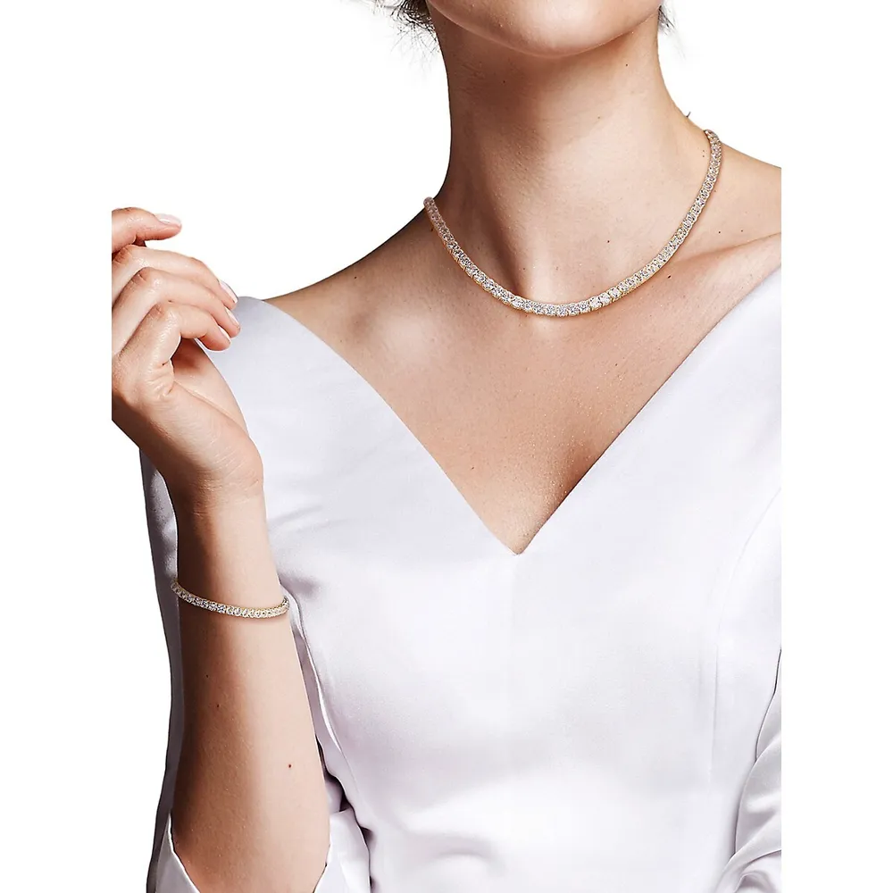 PROMO SET] Hariette Princess Necklace Bracelet Diamond Set - ROSCE Jewelers