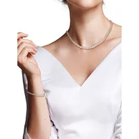 2-Piece Goldplated Sterling Silver & Created White Sapphire Tennis Necklace & Bracelet Set