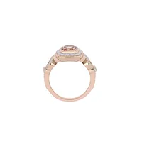 Infinity 10K Rose Gold, Morganite & 0.33 CT. T.W. Diamond Ring
