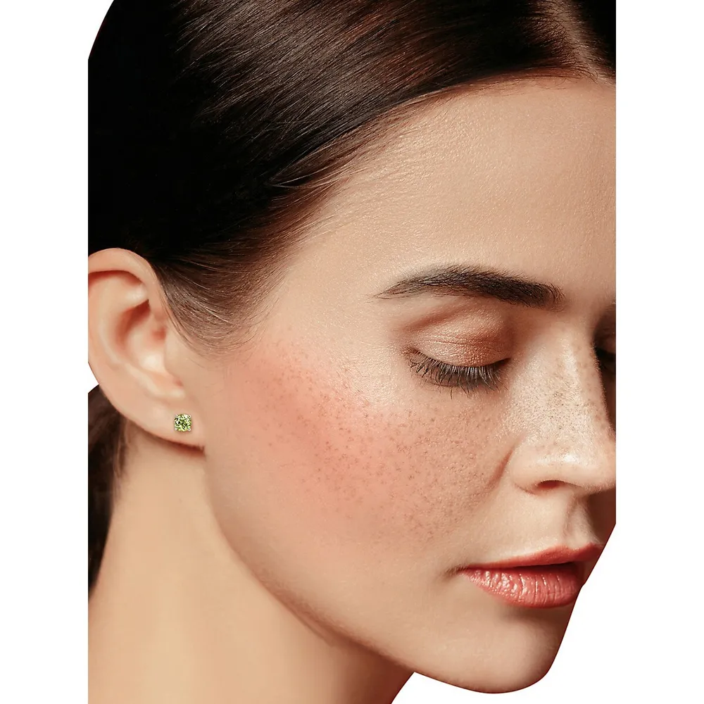 Peridot & Sterling Silver Stud Earrings