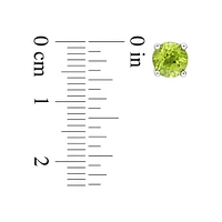 Peridot & Sterling Silver Stud Earrings