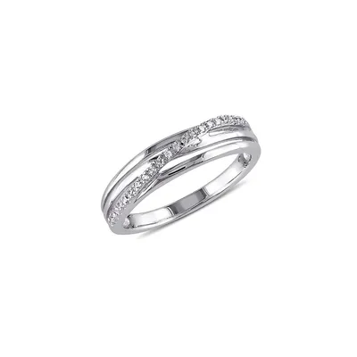 Diamond Sterling Silver Multi-Band Ring