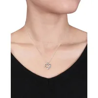 Diamond Accent Sterling Silver Heart Necklace