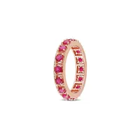 Rose Goldplated Sterling Silver& Created Ruby Eternity Ring