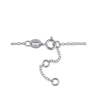 Collier à pendentif en argent avec fer à cheval et topazes blanches