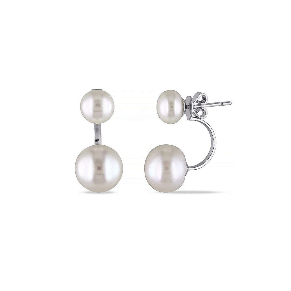 Boucles d’oreilles en argent sterling avec duo de perles