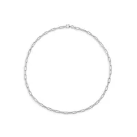 Sterling Silver Paperclip Chain Necklace - 18-Inch x 3.5MM