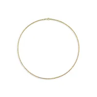 18K Yellow Goldplated Sterling Silver Rope Chain Necklace