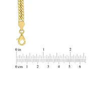 18K Goldplated Sterling Silver Fancy Curb Link Chain Necklace - 18-Inch x 5.5MM