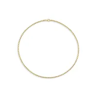 18K Yellow Goldplated Sterling Silver Rope Chain Necklace