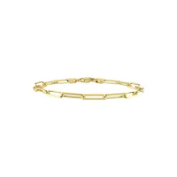 18K Goldplated Sterling Silver Paperclip Chain Bracelet - 7.5-Inch x 5MM