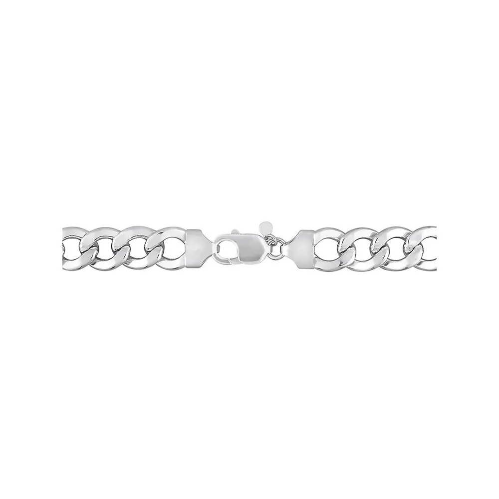 Sterling Silver Curb-Link Chain Bracelet - 9-Inch