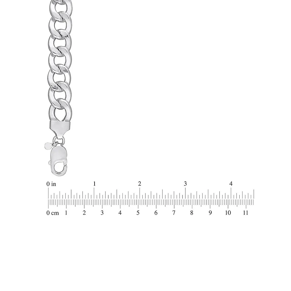 Sterling Silver Curb-Link Chain Bracelet - 9-Inch