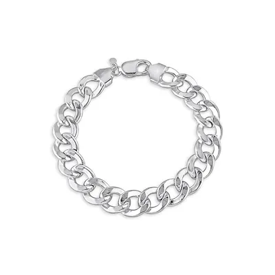 Sterling Silver Curb-Link Chain Bracelet - 9-Inch