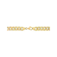 18K Yellow GoldPlated Sterling Silver Curb Link Chain Bracelet - 9-Inch