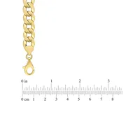 18K Yellow GoldPlated Sterling Silver Curb Link Chain Bracelet - 9-Inch