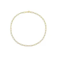 18K Yellow Goldplated Sterling Silver Paperclip Chain Necklace