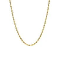 18K Yellow Goldplated Sterling Silver Rope Chain Necklace - 18-Inch