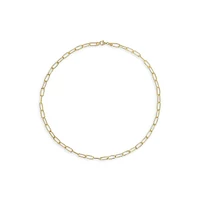 18K Goldplated Sterling Silver Paperclip Chain Necklace - 24-Inch x 6MM