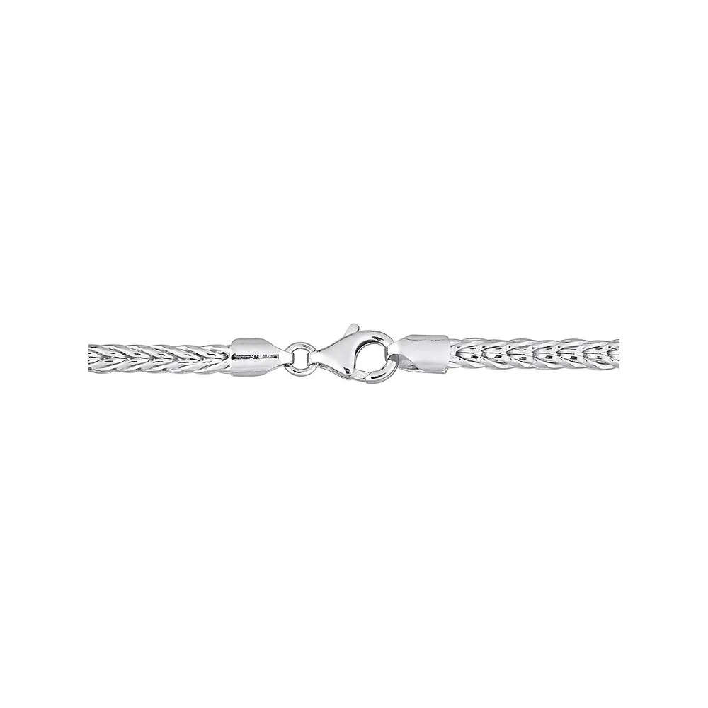 Bracelet de cheville en chaîne à queue de renard en argent sterling