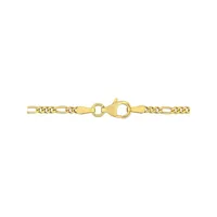 18K Goldplated Sterling Silver Figaro Chain Anklet - 9-Inch x 2.2MM