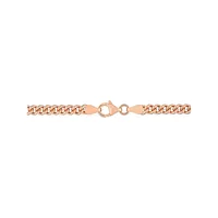 18K Rose Goldplated Sterling Silver Curb Chain Bracelet - 7-Inch x 4.4MM