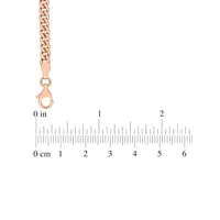 18K Rose Goldplated Sterling Silver Curb Chain Bracelet - 7-Inch x 4.4MM