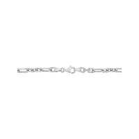 Sterling Silver Figaro Chain Anklet - 9-Inch x 6MM