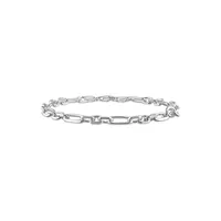 Sterling Silver Figaro Chain Anklet - 9-Inch x 6MM