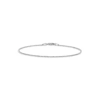 Bracelet en chaîne à billes en argent sterling de 19 cm x 1 mm