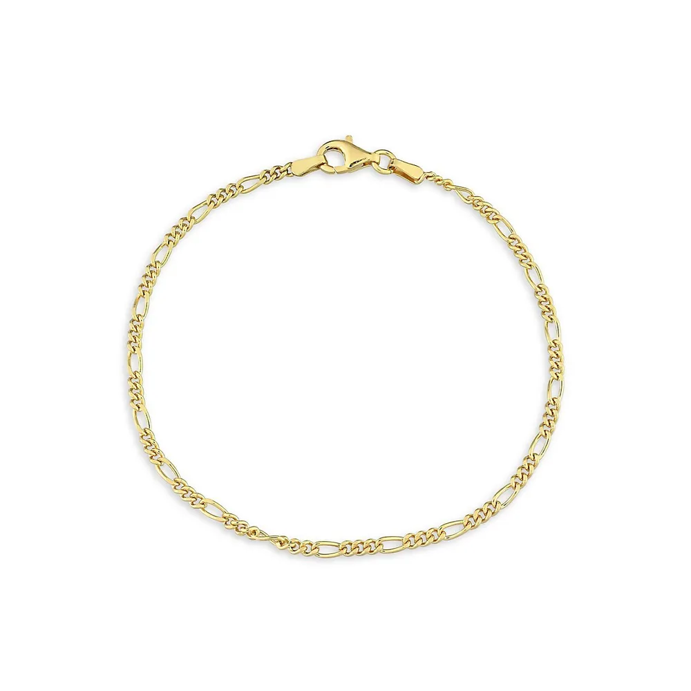 Figaro & Snake Chain Bracelet Bundle (Gold)