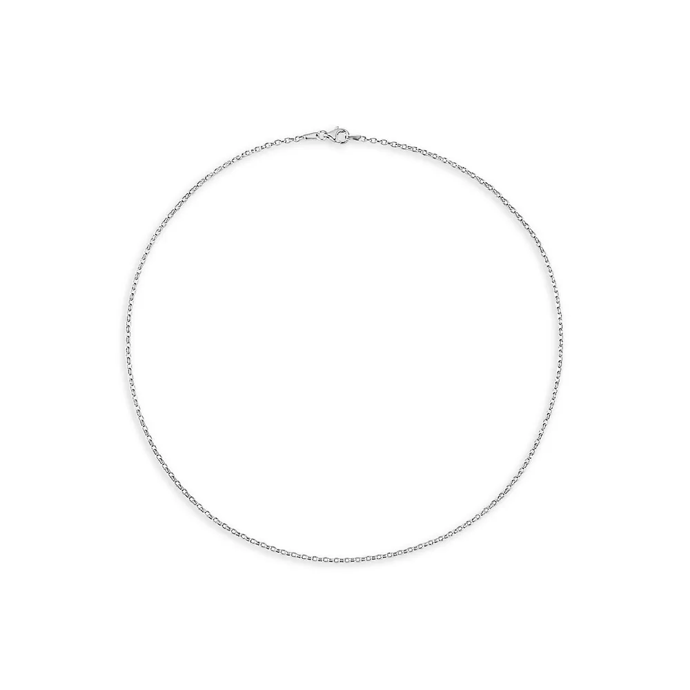 Sterling Silver Rolo Chain Necklace - 18-Inch