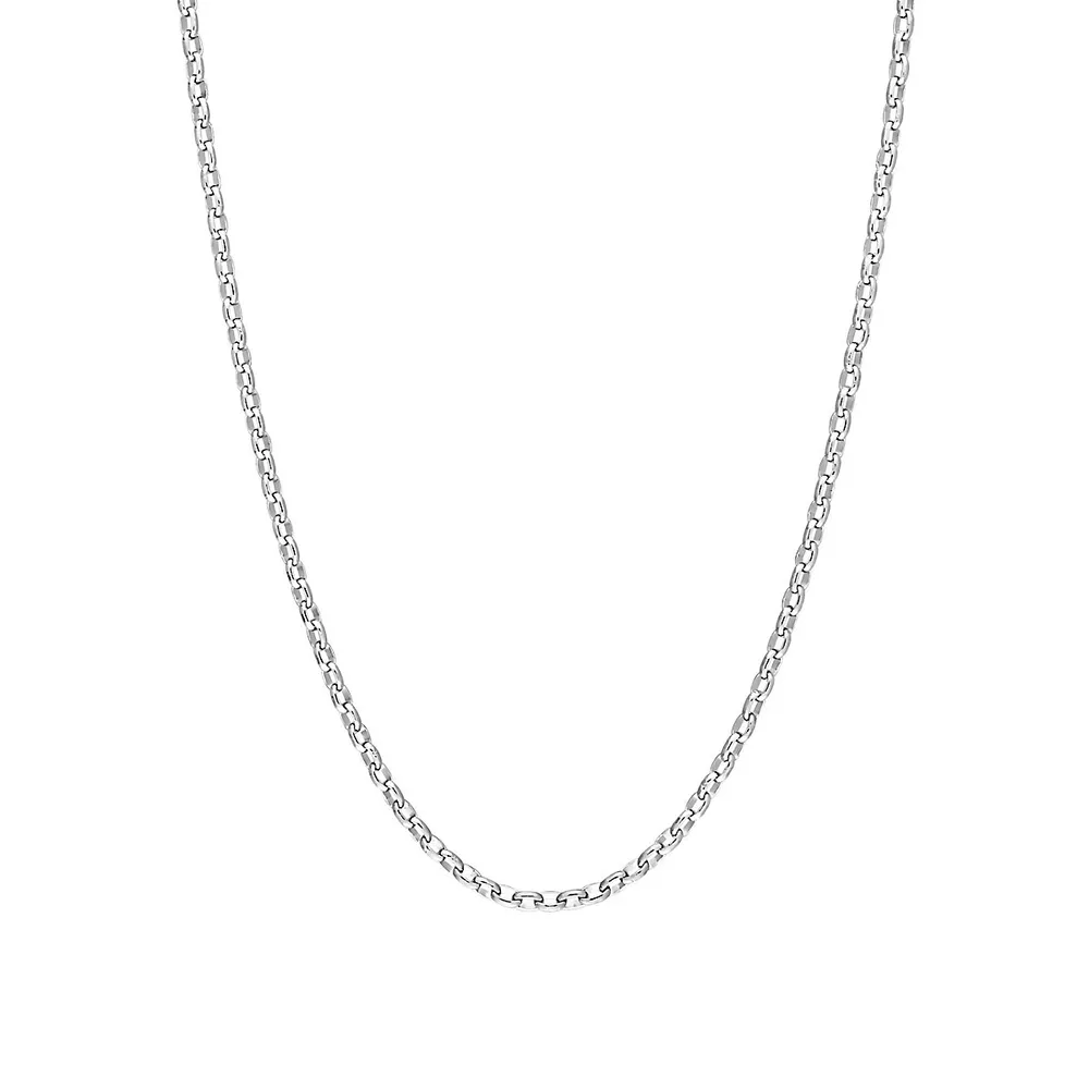 Sterling Silver Rolo Chain Necklace - 18-Inch