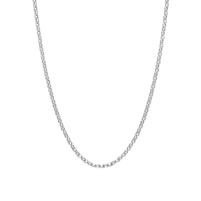 Sterling Silver Rolo Chain Necklace - 18-Inch