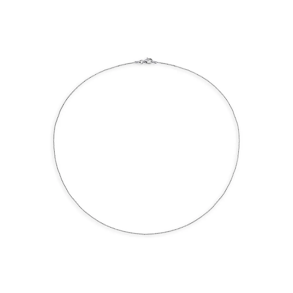 Sterling Silver Ball Chain Necklace - 20-Inch x 1MM