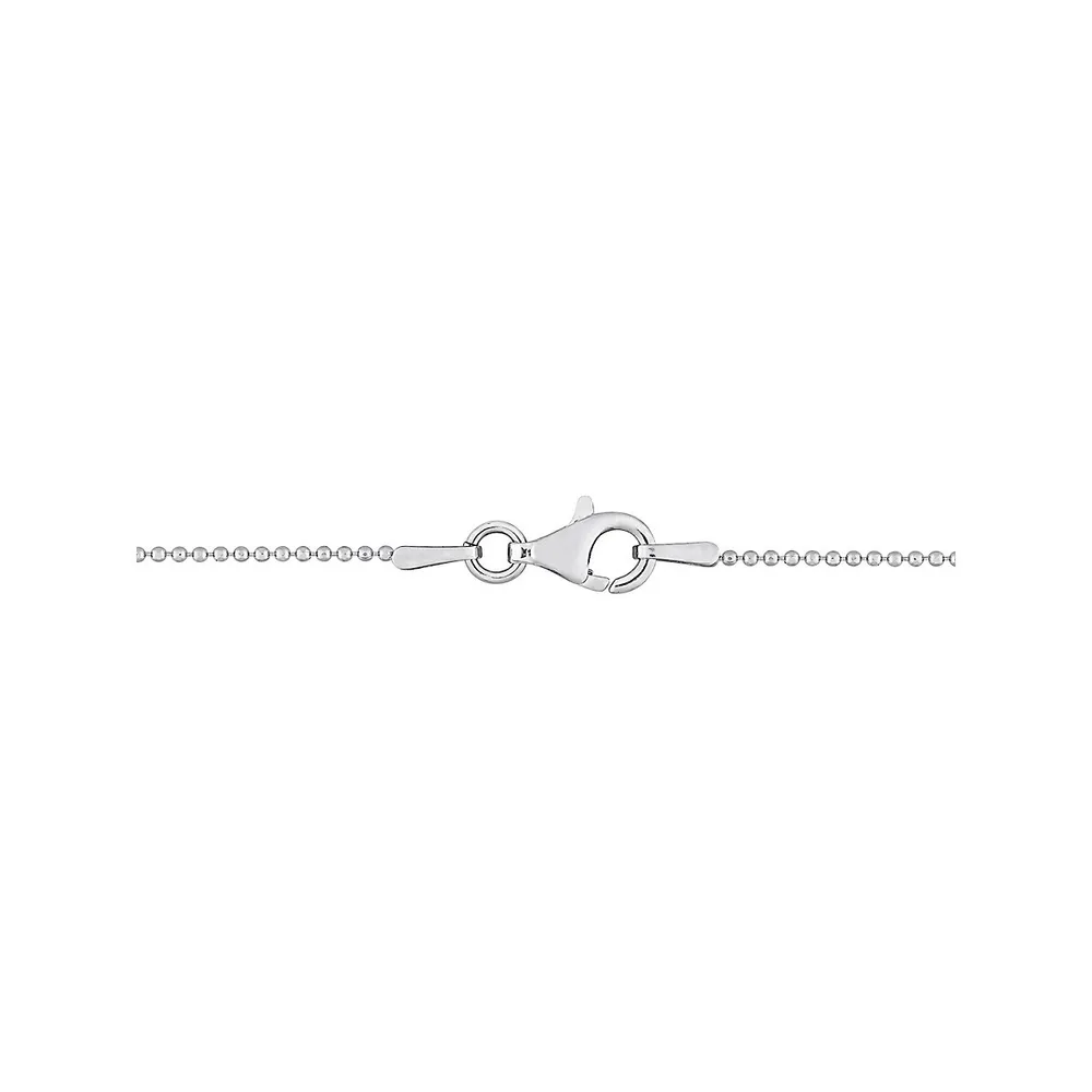 Sterling Silver Ball Chain Necklace - 20-Inch x 1MM