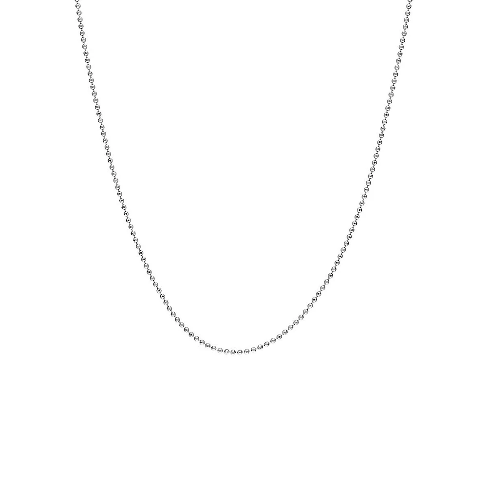 Sterling Silver Ball Chain Necklace - 20-Inch x 1MM