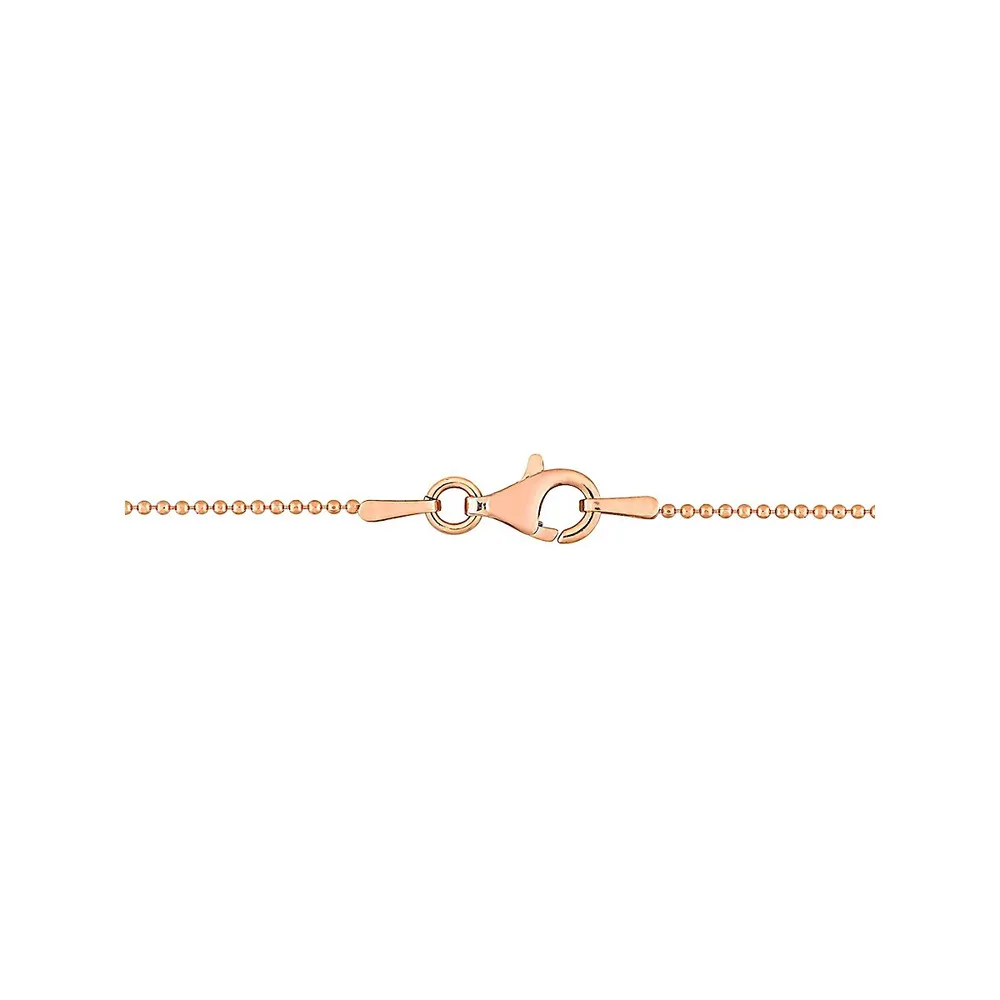 18K Rose Goldplated Sterling Silver Ball Chain Anklet