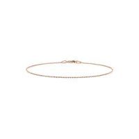 18K Rose Goldplated Sterling Silver Ball Chain Anklet