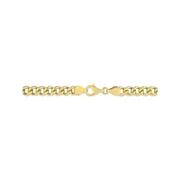 18K Goldplated Sterling Silver Curb Chain Anklet - 9-Inch x 6.5MM