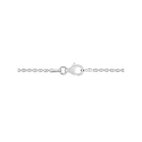 Collier chaîne boule ovale en argent sterling de 46 cm x 1,5 mm