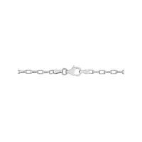 Sterling Silver Fancy Rectangular Rolo Chain Necklace