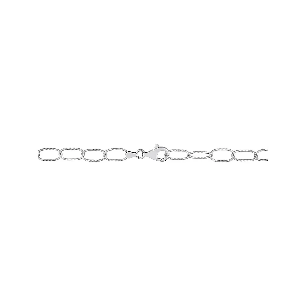 Sterling Silver Twisted Rolo Chain Bracelet