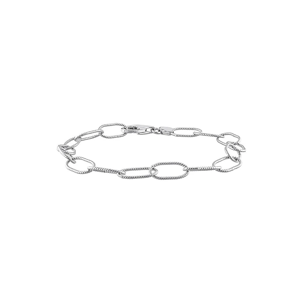 Bracelet à chaîne torsadée rolo en argent sterling