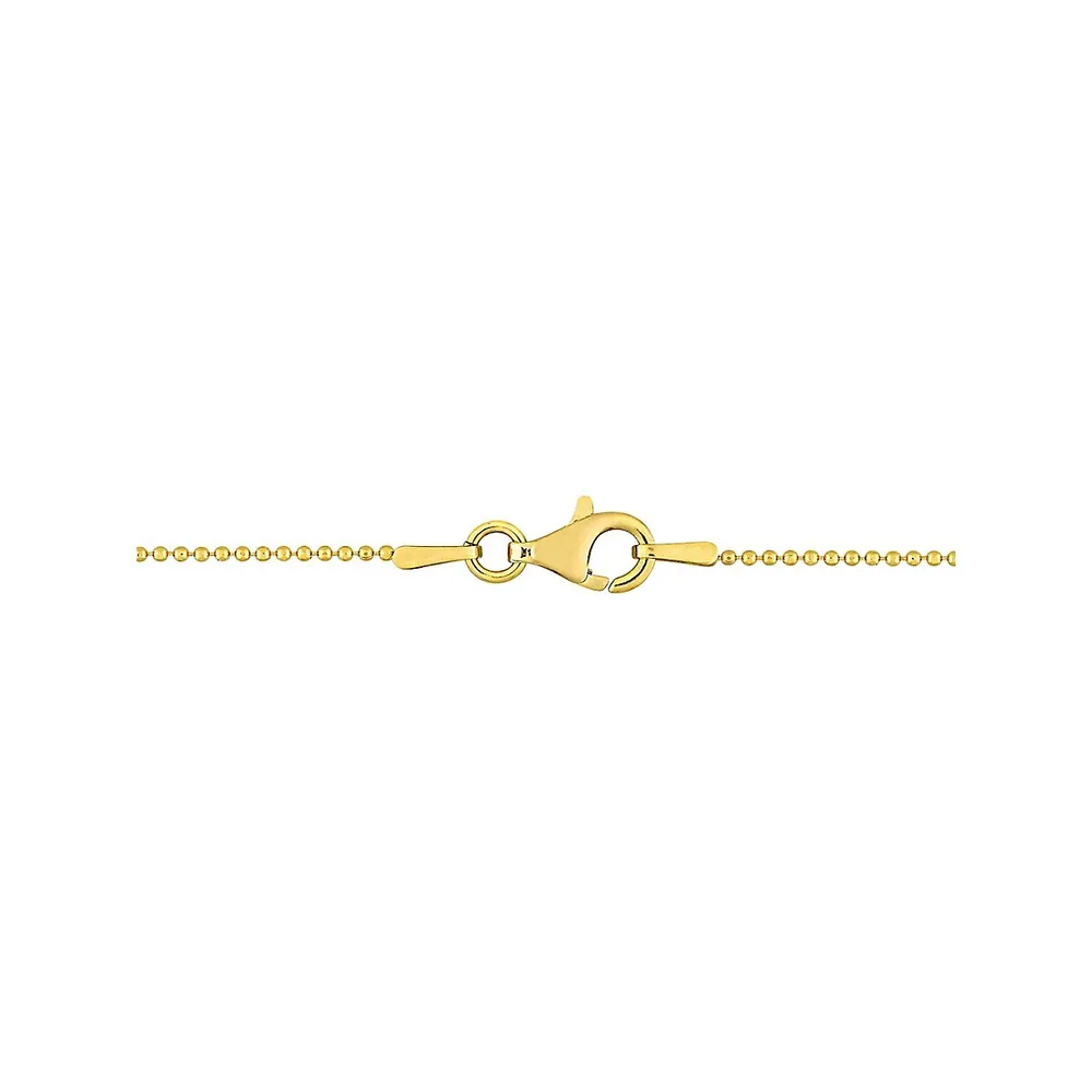 18K Goldplated Sterling Silver Ball Chain Bracelet - 7.5-Inch