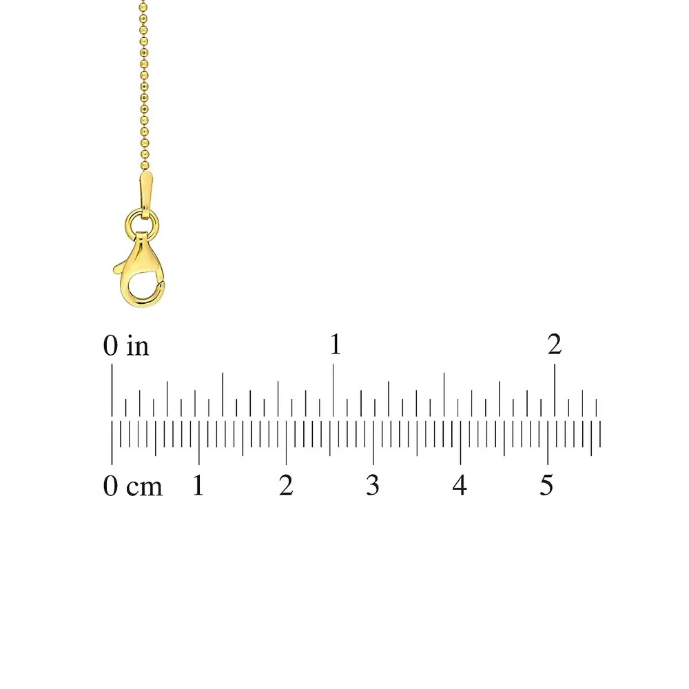 18K Goldplated Sterling Silver Ball Chain Bracelet - 7.5-Inch