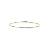 18K Goldplated Sterling Silver Ball Chain Bracelet - 7.5-Inch